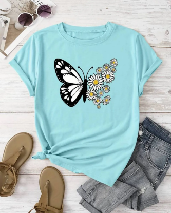 Bild von Personalisiertes Damen T-Shirt Babyblau