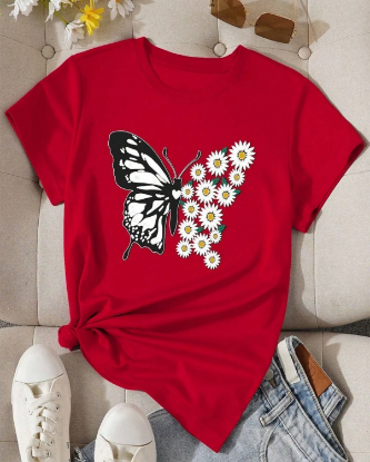 Bild von Personalisiertes Damen T-Shirt Rot