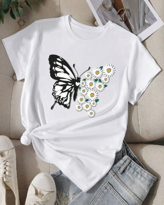 Bild von Personalisiertes Damen T-Shirt Weiß